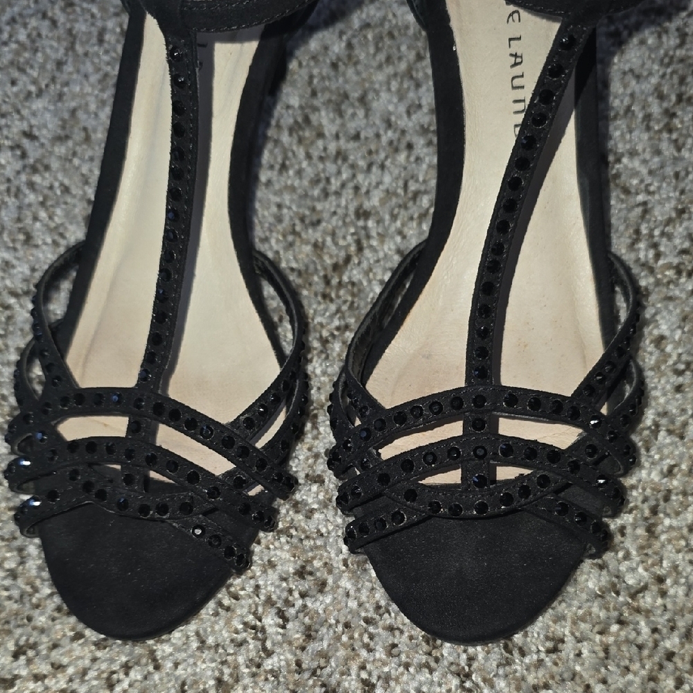 Chinese Laundry Black Strappy Heels - Picture 3 of 9